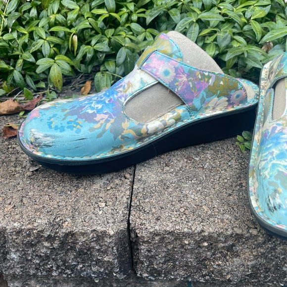 Algeria PG Lite Classic Clog Platform Mule Slip On Size 38 Floral Leather - Picture 5 of 10